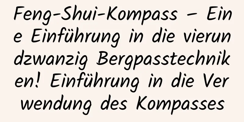 Feng-Shui-Kompass – Eine Einführung in die vierundzwanzig Bergpasstechniken! Einführung in die Verwendung des Kompasses