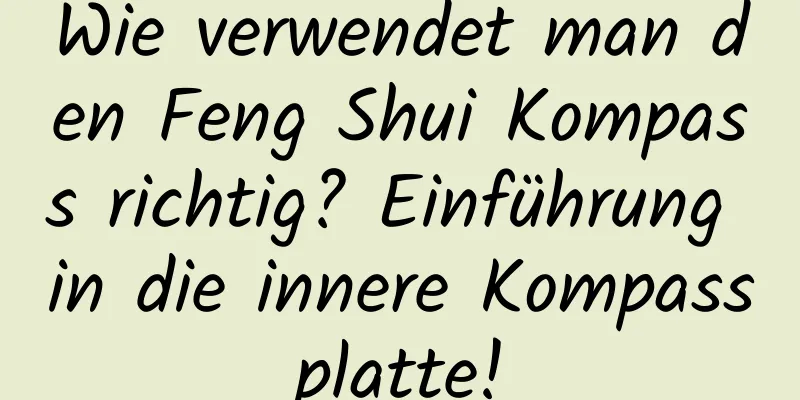 Wie verwendet man den Feng Shui Kompass richtig? Einführung in die innere Kompassplatte!