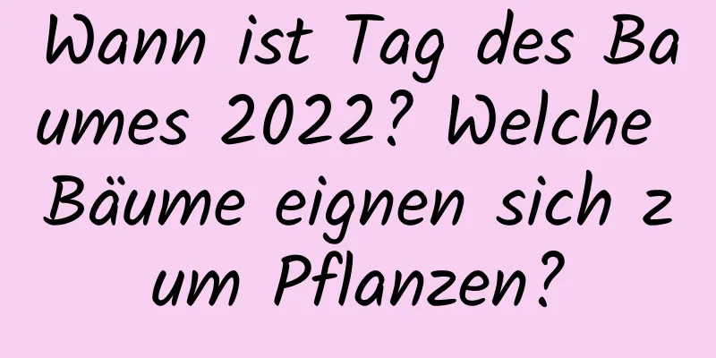 Wann ist Tag des Baumes 2022? Welche Bäume eignen sich zum Pflanzen?