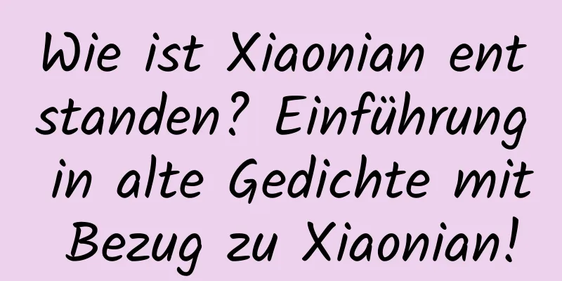 Wie ist Xiaonian entstanden? Einführung in alte Gedichte mit Bezug zu Xiaonian!