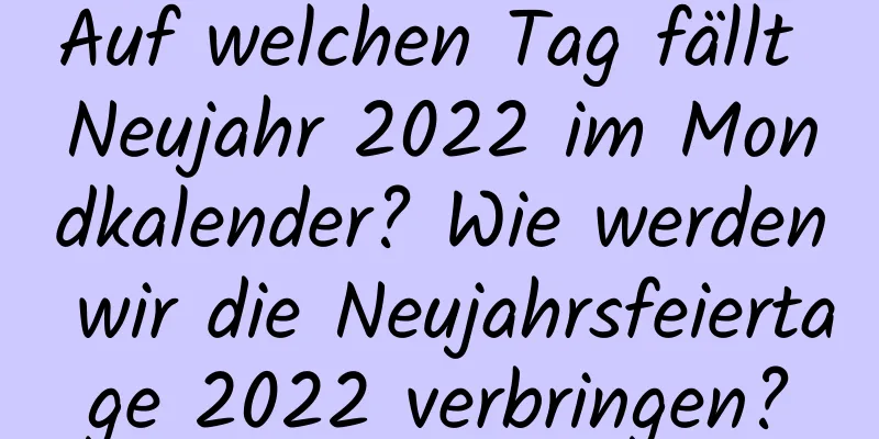 Auf welchen Tag fällt Neujahr 2022 im Mondkalender? Wie werden wir die Neujahrsfeiertage 2022 verbringen?