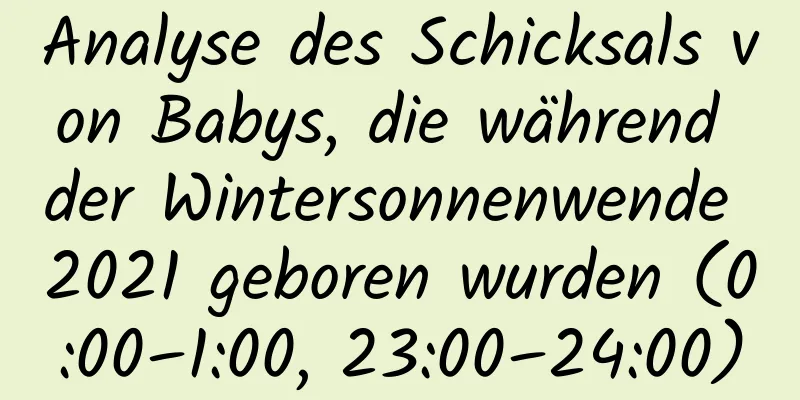 Analyse des Schicksals von Babys, die während der Wintersonnenwende 2021 geboren wurden (0:00–1:00, 23:00–24:00)