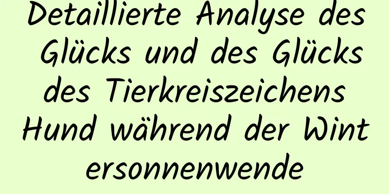 Detaillierte Analyse des Glücks und des Glücks des Tierkreiszeichens Hund während der Wintersonnenwende