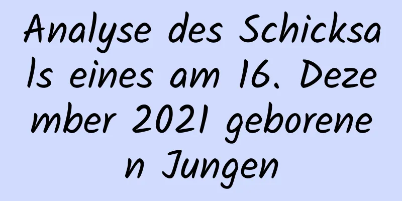 Analyse des Schicksals eines am 16. Dezember 2021 geborenen Jungen