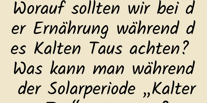 Worauf sollten wir bei der Ernährung während des Kalten Taus achten? Was kann man während der Solarperiode „Kalter Tau“ gut essen?