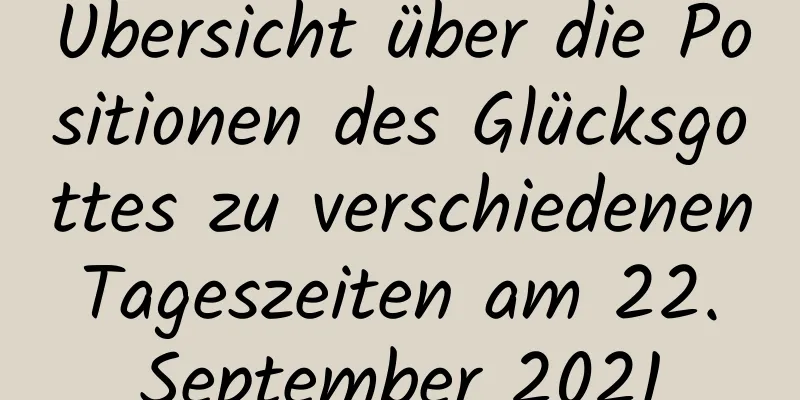 Übersicht über die Positionen des Glücksgottes zu verschiedenen Tageszeiten am 22. September 2021