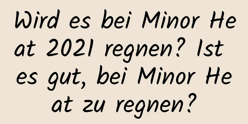 Wird es bei Minor Heat 2021 regnen? Ist es gut, bei Minor Heat zu regnen?