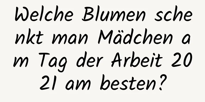 Welche Blumen schenkt man Mädchen am Tag der Arbeit 2021 am besten?