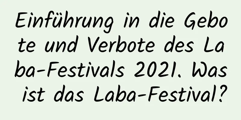 Einführung in die Gebote und Verbote des Laba-Festivals 2021. Was ist das Laba-Festival?