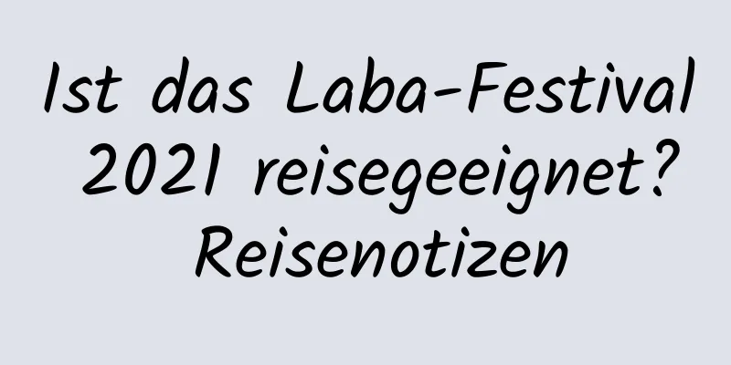 Ist das Laba-Festival 2021 reisegeeignet? Reisenotizen