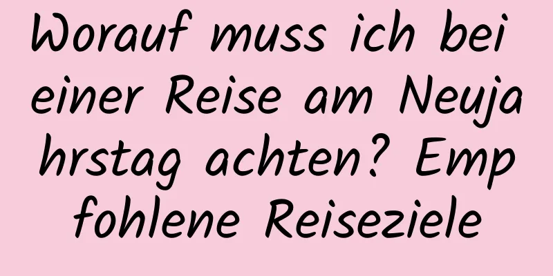 Worauf muss ich bei einer Reise am Neujahrstag achten? Empfohlene Reiseziele