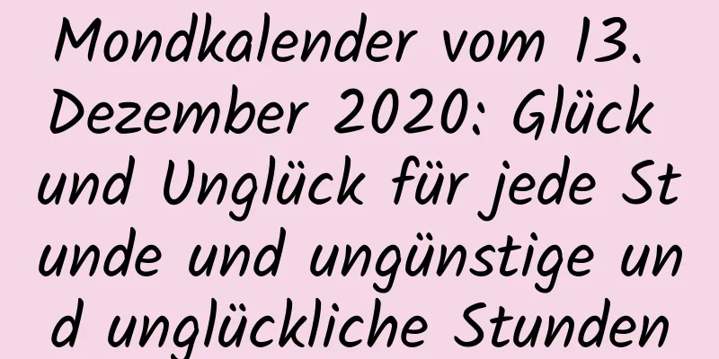 Mondkalender vom 13. Dezember 2020: Glück und Unglück für jede Stunde und ungünstige und unglückliche Stunden