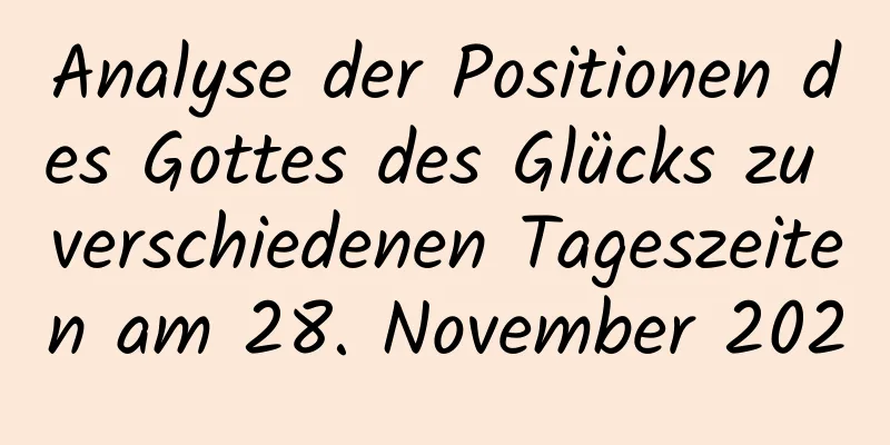 Analyse der Positionen des Gottes des Glücks zu verschiedenen Tageszeiten am 28. November 2020