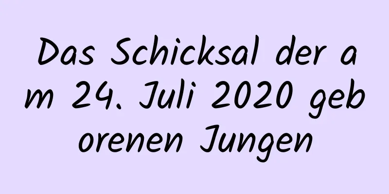 Das Schicksal der am 24. Juli 2020 geborenen Jungen