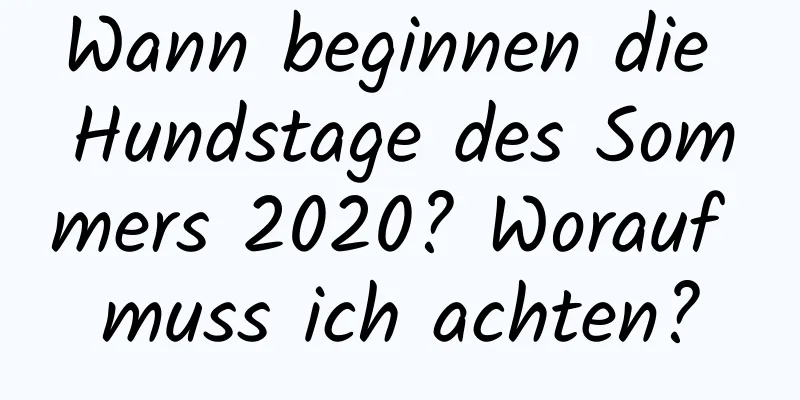 Wann beginnen die Hundstage des Sommers 2020? Worauf muss ich achten?