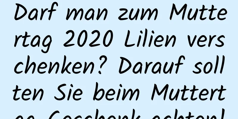 Darf man zum Muttertag 2020 Lilien verschenken? Darauf sollten Sie beim Muttertag-Geschenk achten!