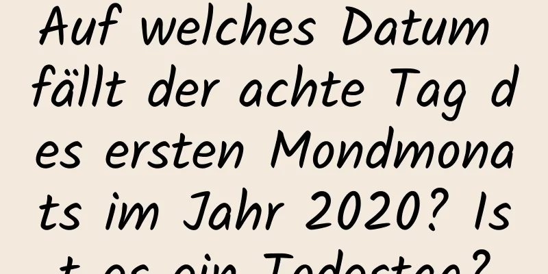 Auf welches Datum fällt der achte Tag des ersten Mondmonats im Jahr 2020? Ist es ein Todestag?