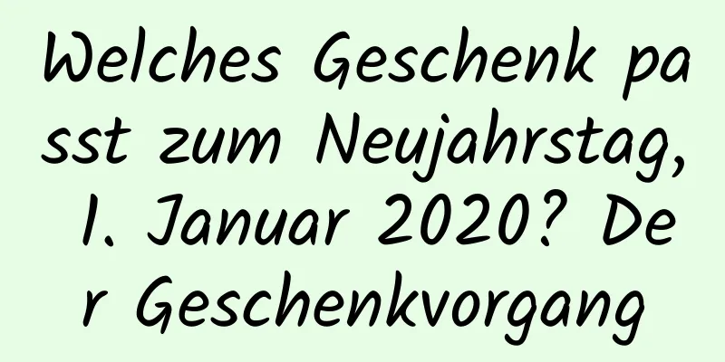 Welches Geschenk passt zum Neujahrstag, 1. Januar 2020? Der Geschenkvorgang