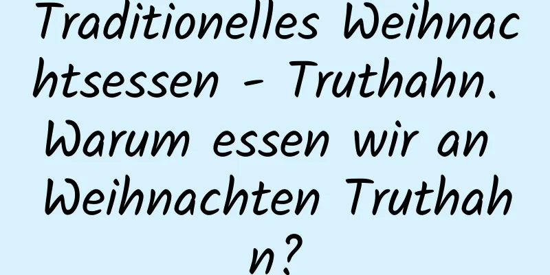 Traditionelles Weihnachtsessen - Truthahn. Warum essen wir an Weihnachten Truthahn?