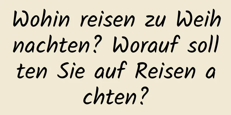 Wohin reisen zu Weihnachten? Worauf sollten Sie auf Reisen achten?