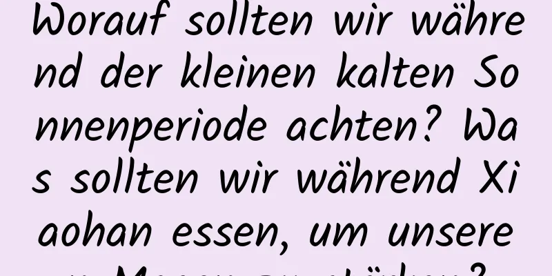 Worauf sollten wir während der kleinen kalten Sonnenperiode achten? Was sollten wir während Xiaohan essen, um unseren Magen zu stärken?