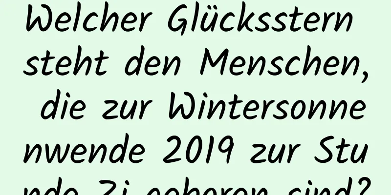 Welcher Glücksstern steht den Menschen, die zur Wintersonnenwende 2019 zur Stunde Zi geboren sind?