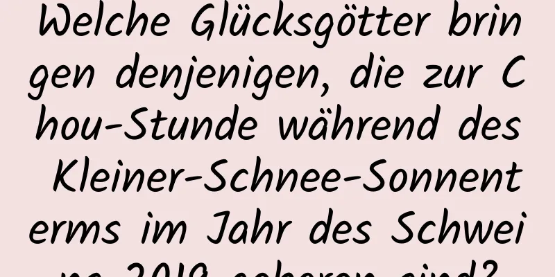 Welche Glücksgötter bringen denjenigen, die zur Chou-Stunde während des Kleiner-Schnee-Sonnenterms im Jahr des Schweins 2019 geboren sind?