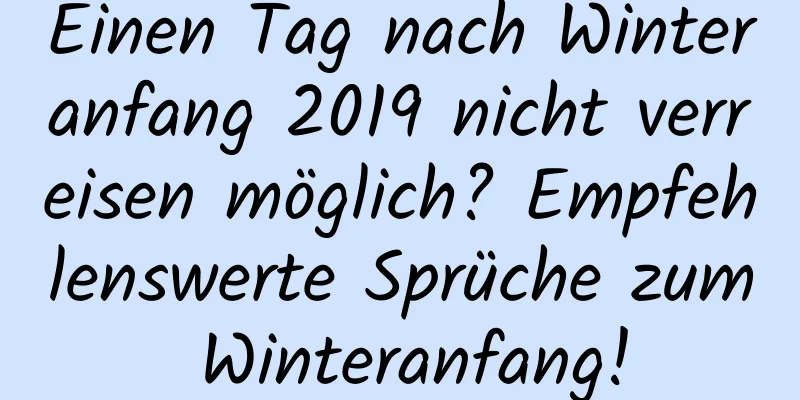 Einen Tag nach Winteranfang 2019 nicht verreisen möglich? Empfehlenswerte Sprüche zum Winteranfang!