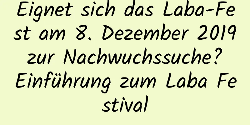 Eignet sich das Laba-Fest am 8. Dezember 2019 zur Nachwuchssuche? Einführung zum Laba Festival