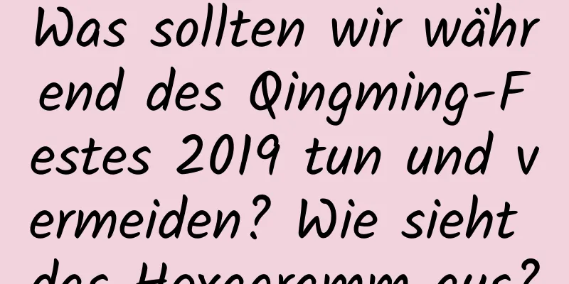 Was sollten wir während des Qingming-Festes 2019 tun und vermeiden? Wie sieht das Hexagramm aus?