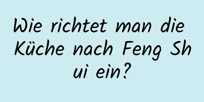 Wie richtet man die Küche nach Feng Shui ein?