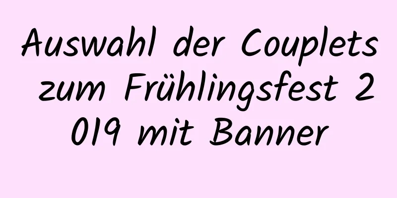 Auswahl der Couplets zum Frühlingsfest 2019 mit Banner