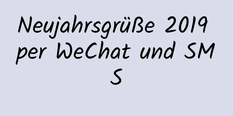 Neujahrsgrüße 2019 per WeChat und SMS