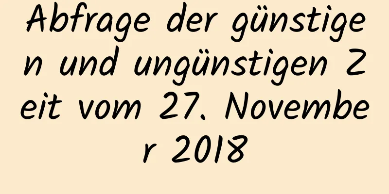 Abfrage der günstigen und ungünstigen Zeit vom 27. November 2018