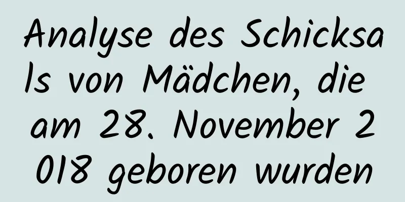 Analyse des Schicksals von Mädchen, die am 28. November 2018 geboren wurden