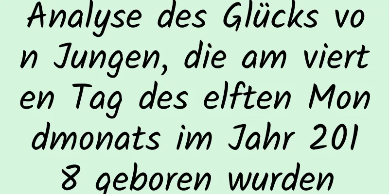 Analyse des Glücks von Jungen, die am vierten Tag des elften Mondmonats im Jahr 2018 geboren wurden