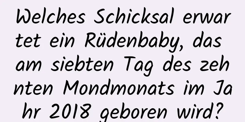 Welches Schicksal erwartet ein Rüdenbaby, das am siebten Tag des zehnten Mondmonats im Jahr 2018 geboren wird?