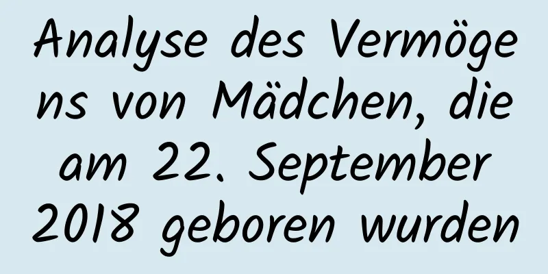 Analyse des Vermögens von Mädchen, die am 22. September 2018 geboren wurden