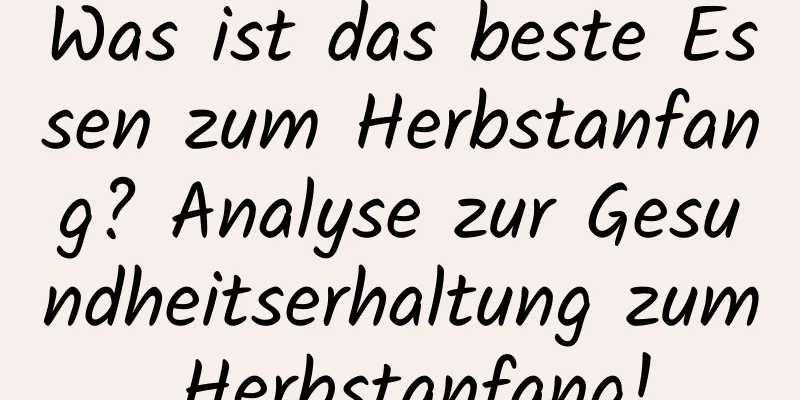 Was ist das beste Essen zum Herbstanfang? Analyse zur Gesundheitserhaltung zum Herbstanfang!