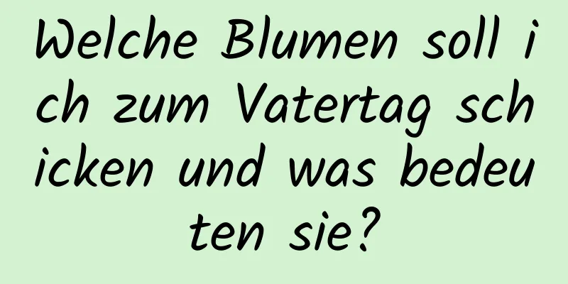 Welche Blumen soll ich zum Vatertag schicken und was bedeuten sie?