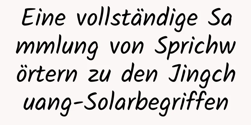 Eine vollständige Sammlung von Sprichwörtern zu den Jingchuang-Solarbegriffen