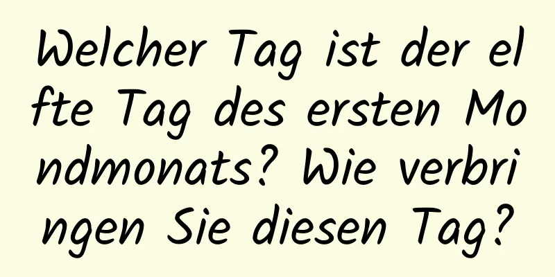 Welcher Tag ist der elfte Tag des ersten Mondmonats? Wie verbringen Sie diesen Tag?