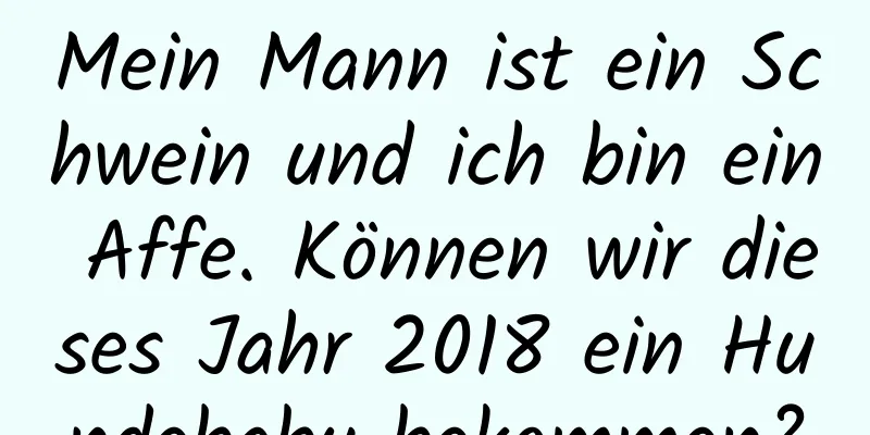 Mein Mann ist ein Schwein und ich bin ein Affe. Können wir dieses Jahr 2018 ein Hundebaby bekommen?