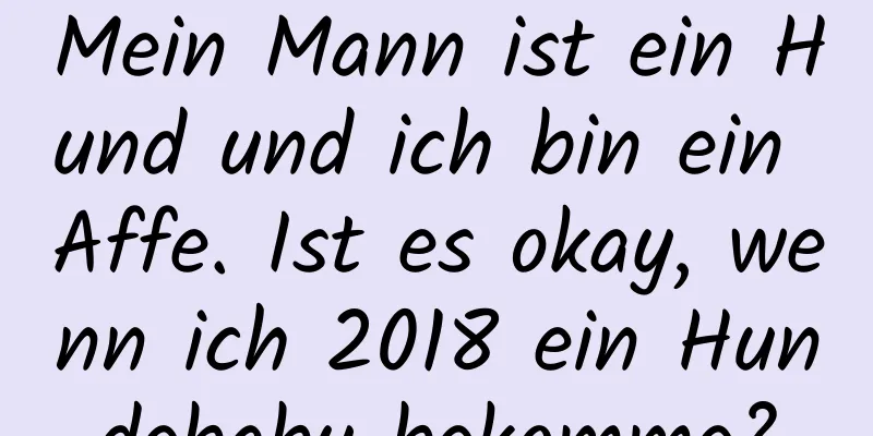 Mein Mann ist ein Hund und ich bin ein Affe. Ist es okay, wenn ich 2018 ein Hundebaby bekomme?