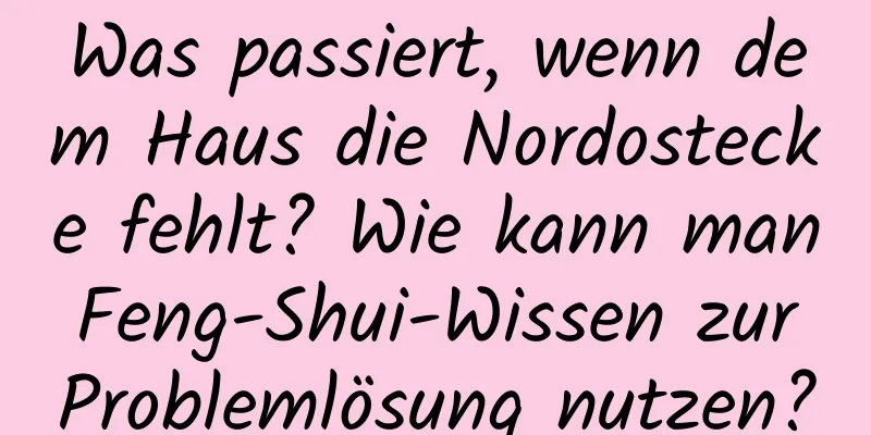 Was passiert, wenn dem Haus die Nordostecke fehlt? Wie kann man Feng-Shui-Wissen zur Problemlösung nutzen?