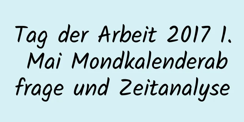 Tag der Arbeit 2017 1. Mai Mondkalenderabfrage und Zeitanalyse