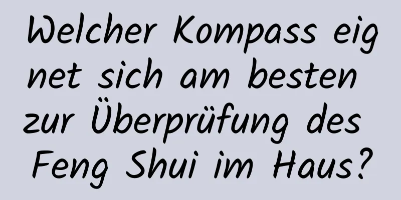 Welcher Kompass eignet sich am besten zur Überprüfung des Feng Shui im ​​Haus?