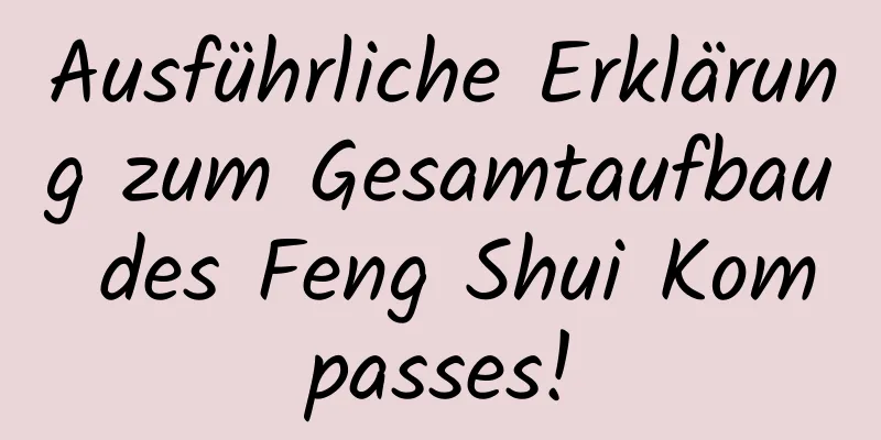 Ausführliche Erklärung zum Gesamtaufbau des Feng Shui Kompasses!