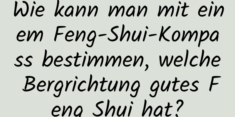 Wie kann man mit einem Feng-Shui-Kompass bestimmen, welche Bergrichtung gutes Feng Shui hat?​