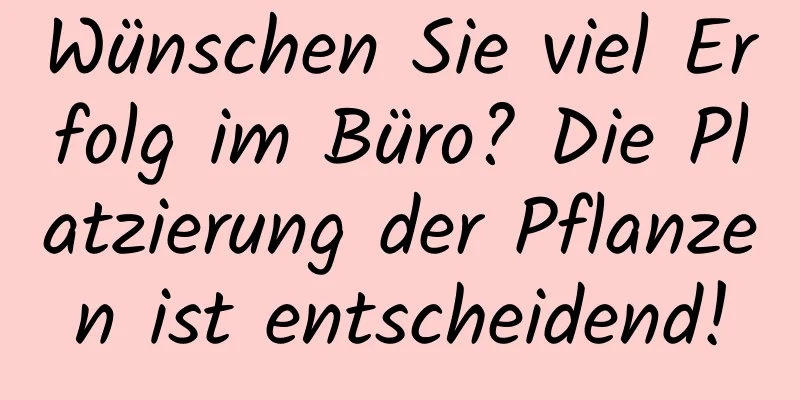 Wünschen Sie viel Erfolg im Büro? Die Platzierung der Pflanzen ist entscheidend!